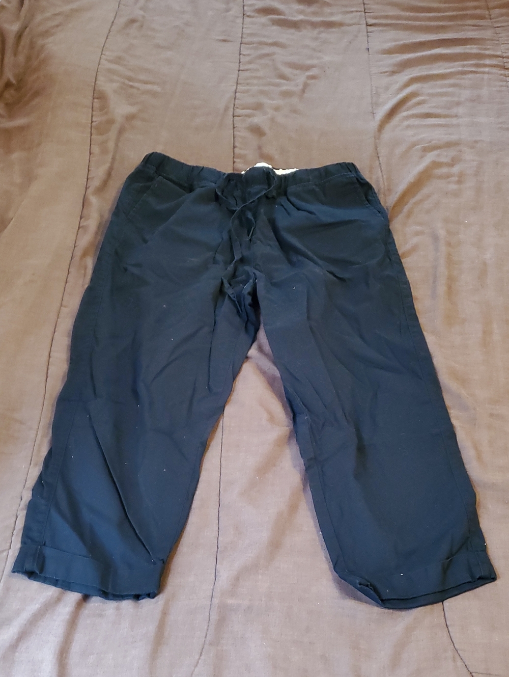 Women Black Drawstring Casual Pants